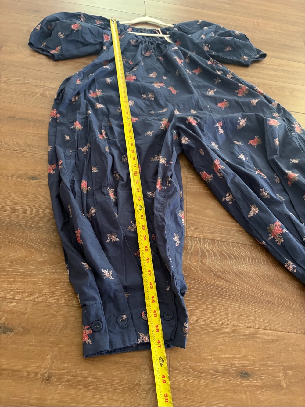 Free People Bop Around Navy/Floral Jumpsuit NWT - Picture 10 of 16